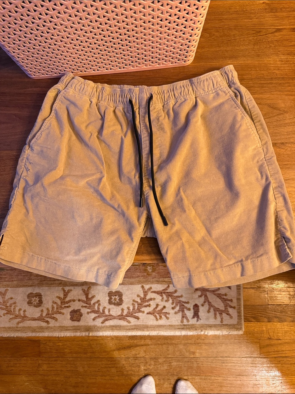 Men's Casual Drawstring Shorts - Beige